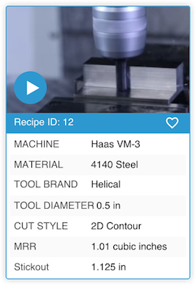 Programming machined features can be as simple as importing a recipe from Provencut