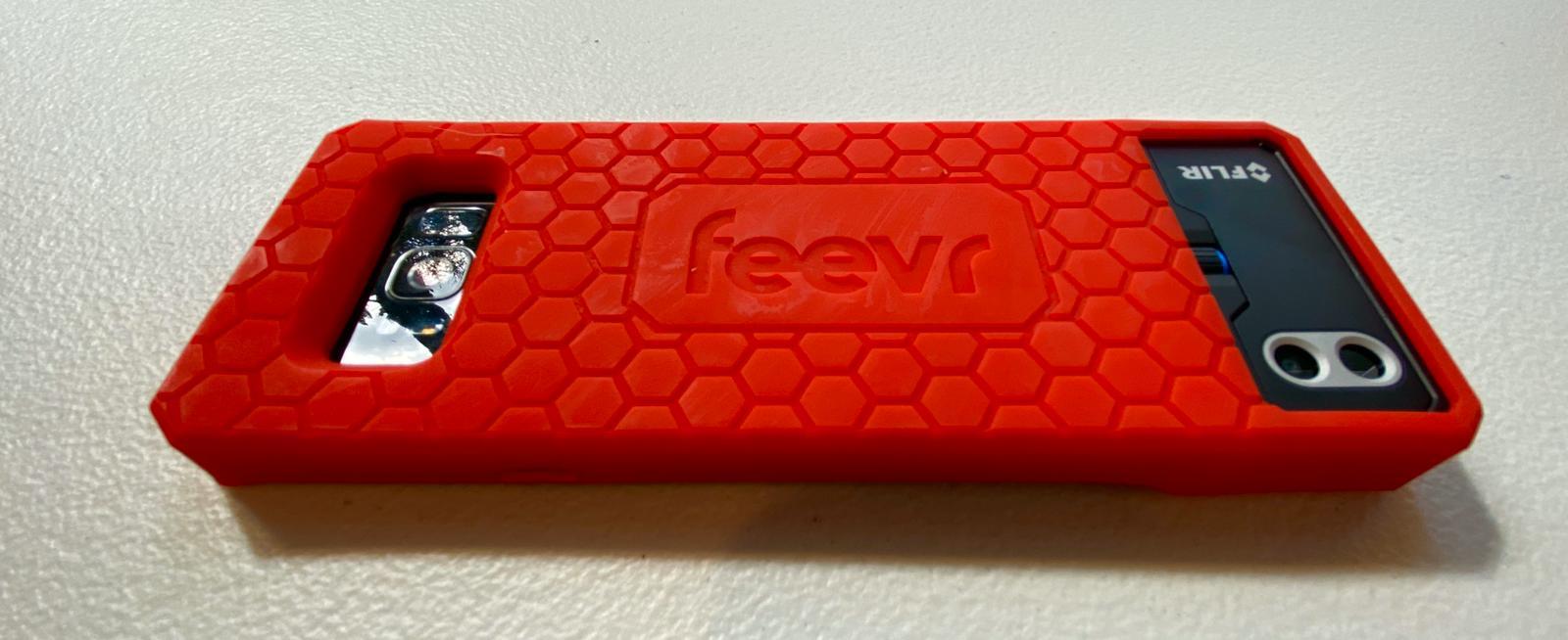 A compression-molded rubber case for Feevr device