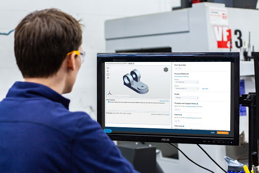 A 3D viewer allows customers to see what is being quoted before submitting for review or purchase