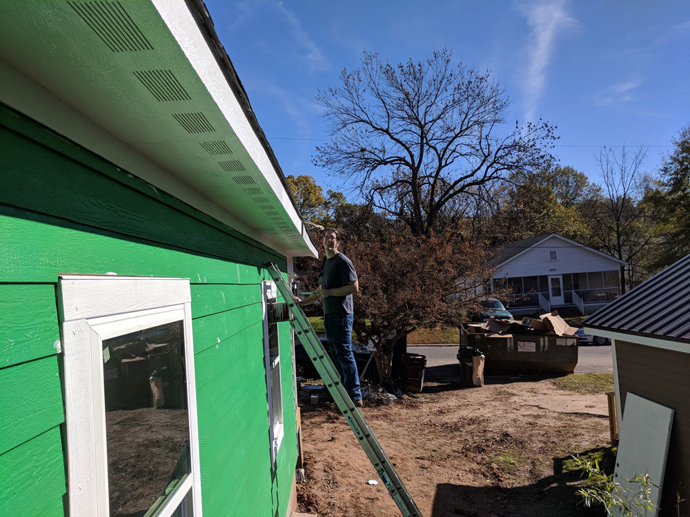 Xometry employee volunteering for Habitat for Humanity, Durham, North Carolina. Xometry employee volunteering for Habitat for Humanity, Durham, North Carolina.