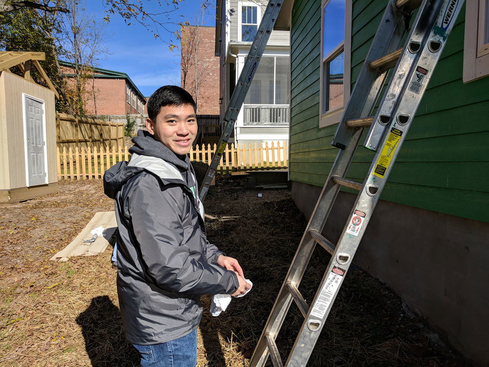 Xometry employee volunteering for Habitat for Humanity, Durham, N.C. Xometry employee volunteering for Habitat for Humanity, Durham, N.C.