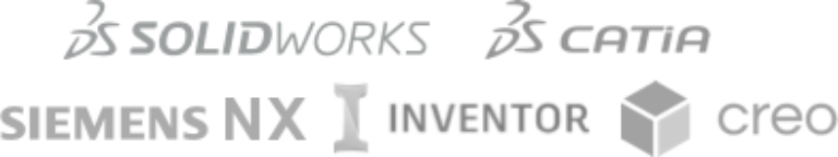 SOLIDWORKS, CATIA, SIEMENS NX, Autodesk Inventor, Creo