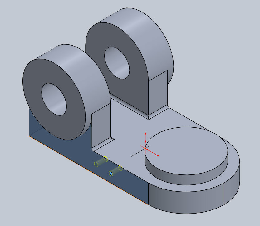 Xometry Instant Quoting Engine Add-In for SOLIDWORKS - Positioning Insert Hole on Simple Bracket Model