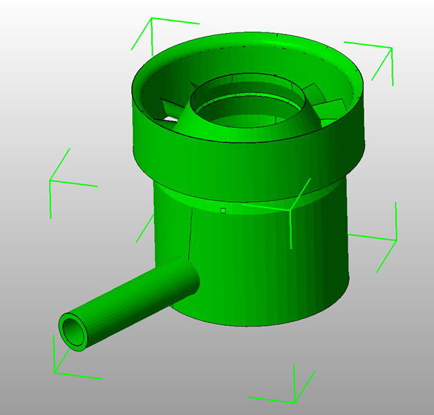 NextLine received a file for DMLS, 17-4PH Stainless Steel. Upon reception, the NextLine team of experts took a closer look to review its design for Direct Metal Laser Sintering.