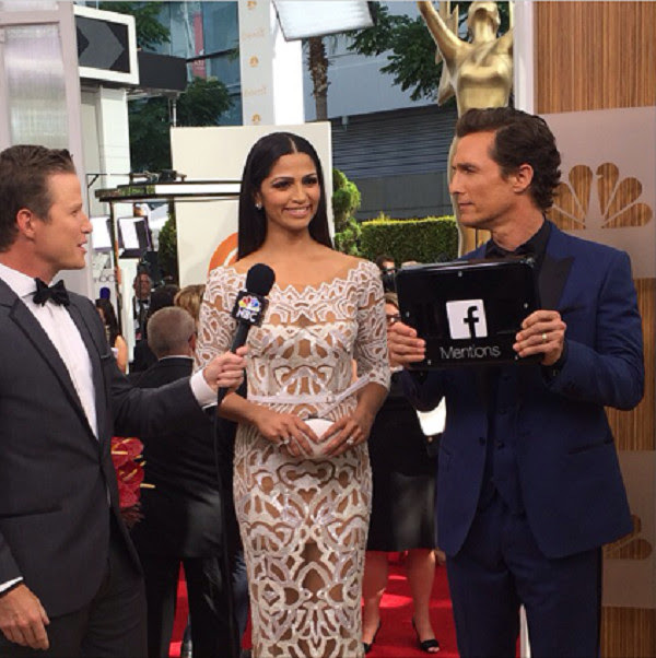 Matthew McConaughey used iStrategyLabs’ Facebook Mentions box on the red carpet
