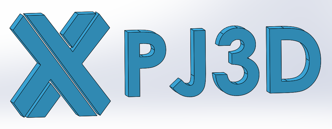 PJ3D Sample part front words