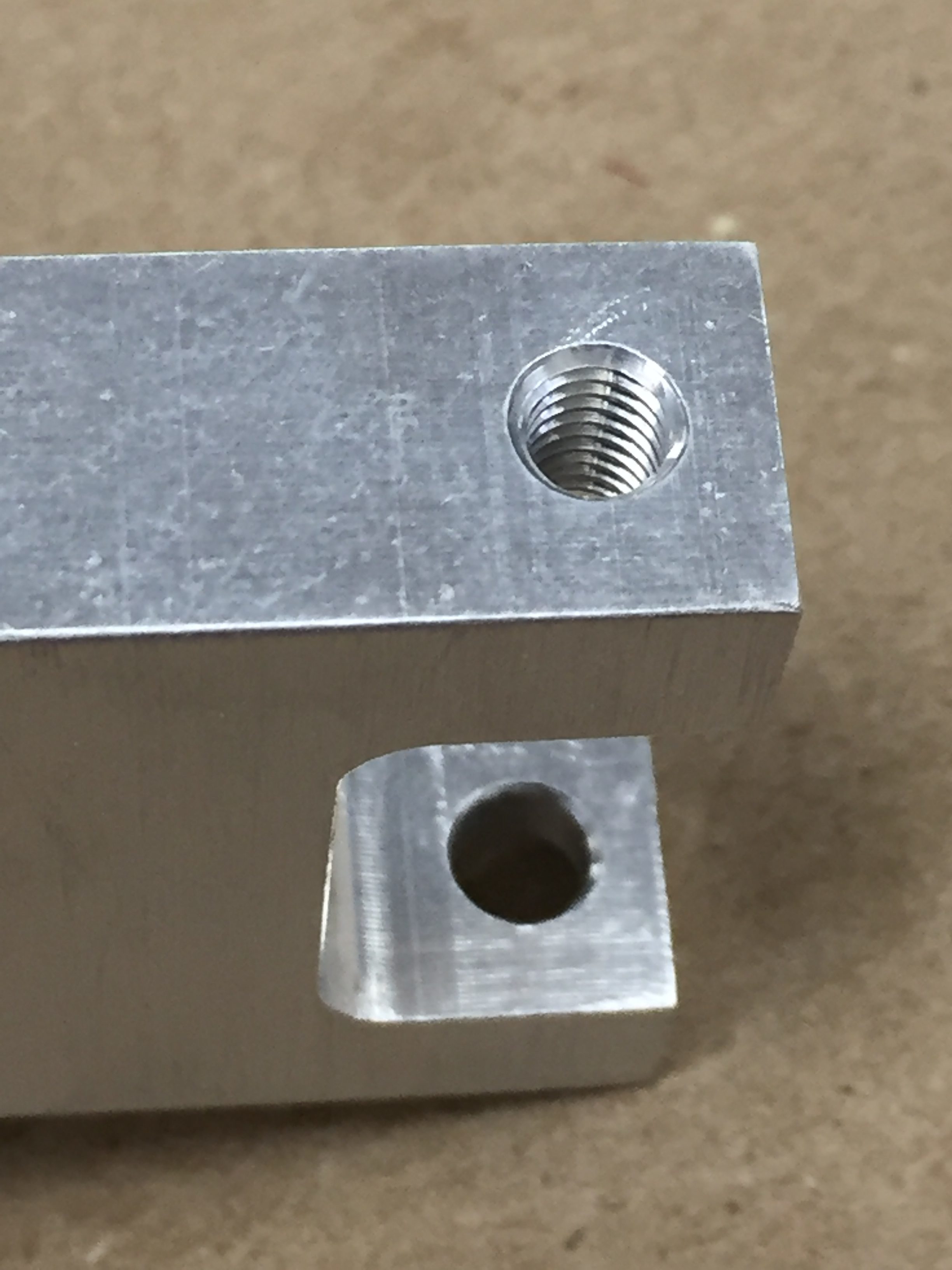 A tapped hole
