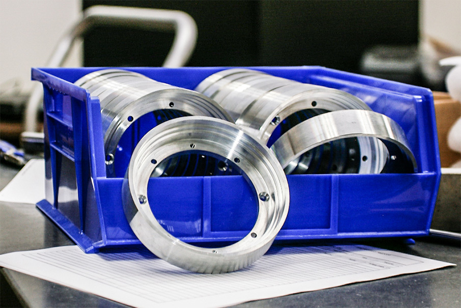 Bin Full of Cylindrical Parts