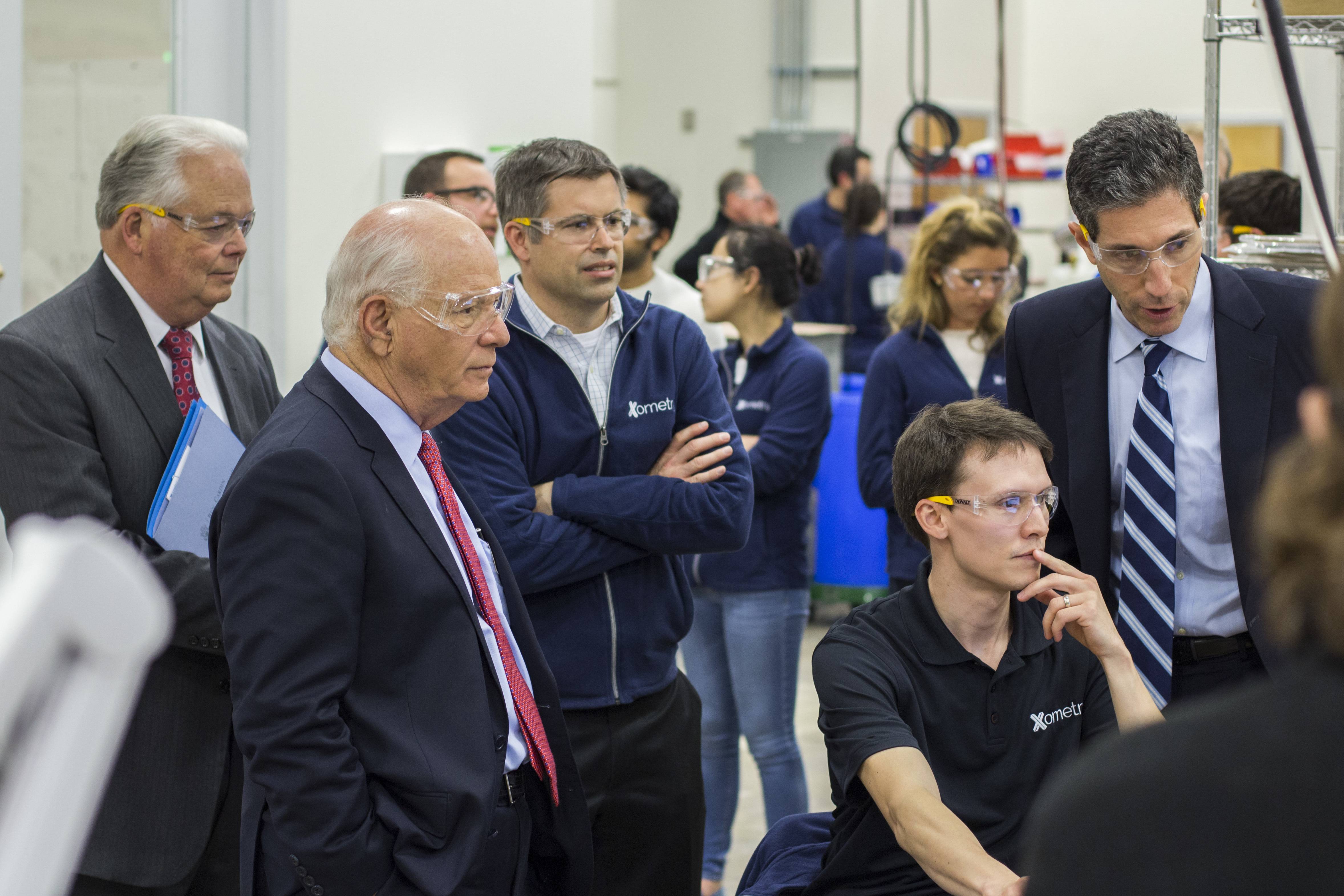 Senator Ben Cardin viewing a walk-through of the Xometry instant quoting and ordering software platform Senator Ben Cardin viewing a walk-through of the Xometry instant quoting and ordering software platform