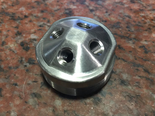 Complex part made with a 5-axis machine