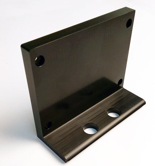 Black CNC Machined part made of plastic