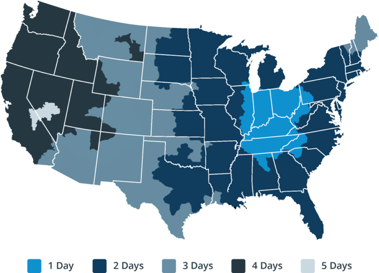 Supplies Shipping Map
